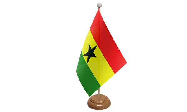 Ghana Small Flag with Wooden Stand